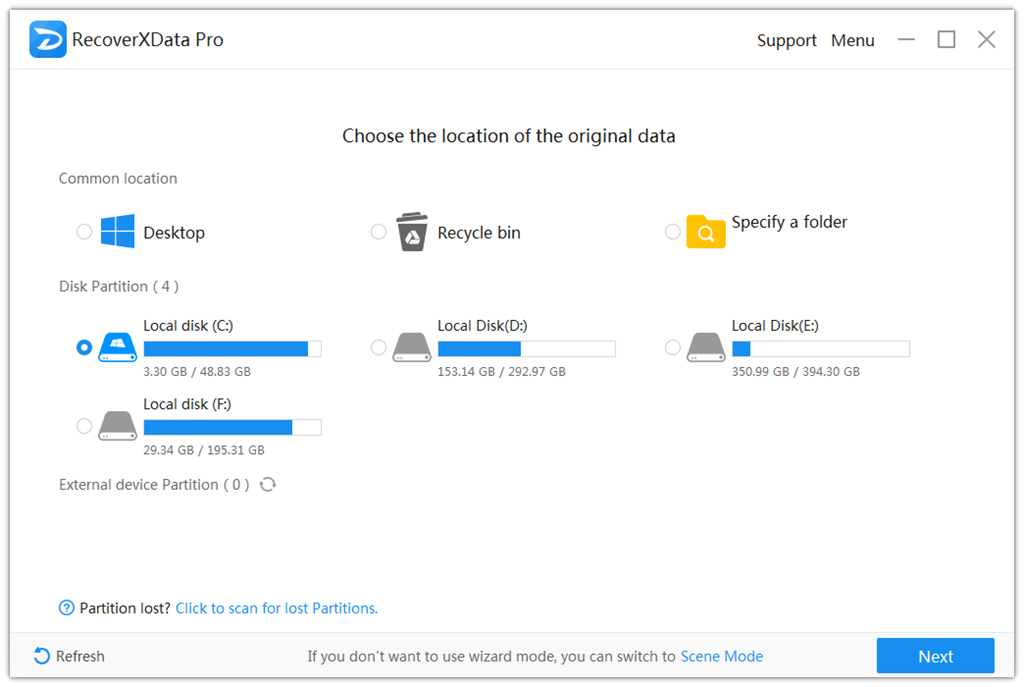 Choose a location - How to Recover Data from a Crashed Hard Disk